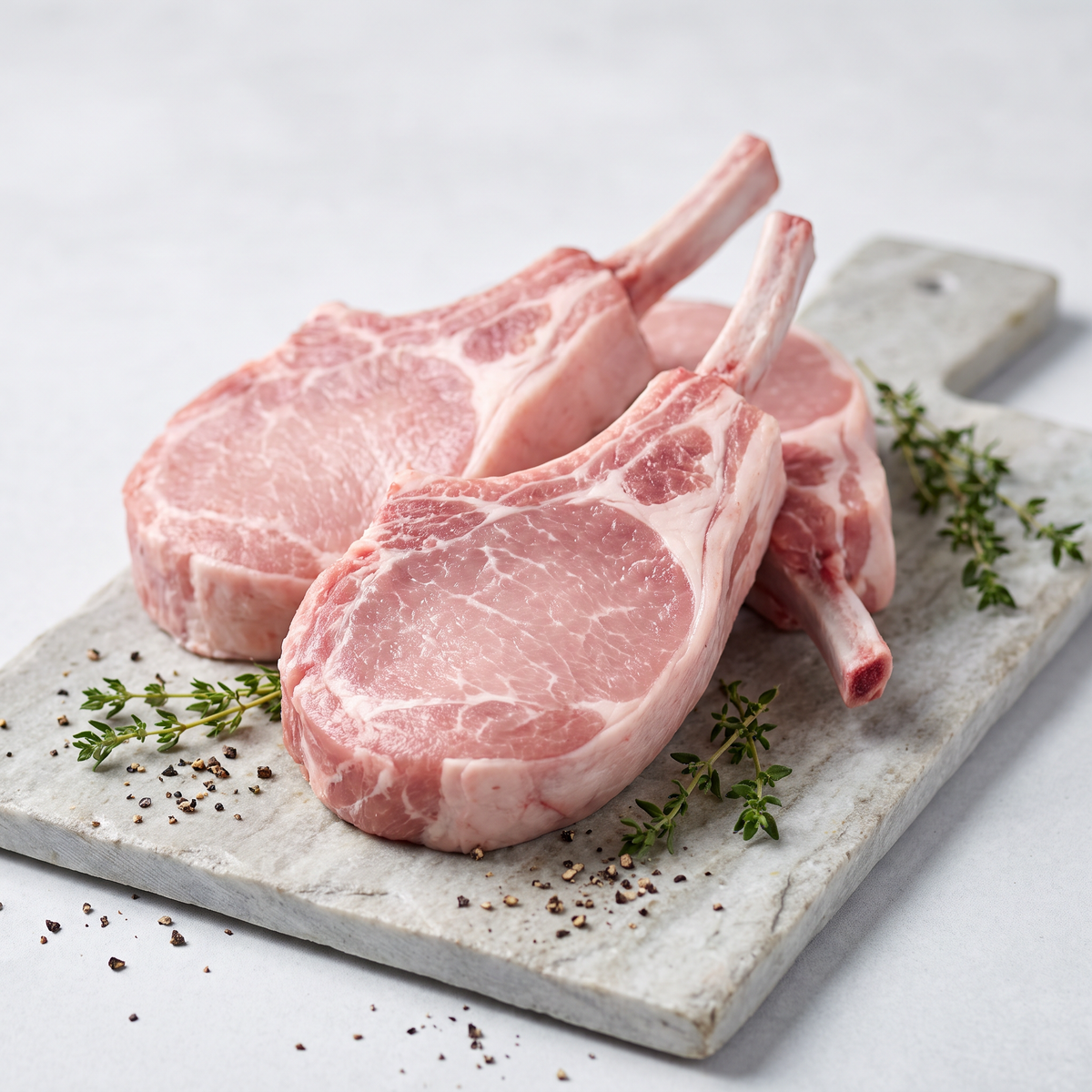Prime frenched pork rib chops